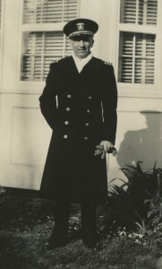 Carl Wenzinger in Navy overcoat