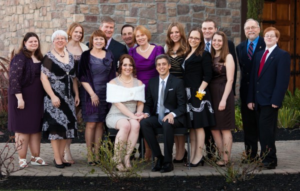 The Wenzinger Family at the wedding of Emily Holtz and Danny Brakebill - February 28, 2012